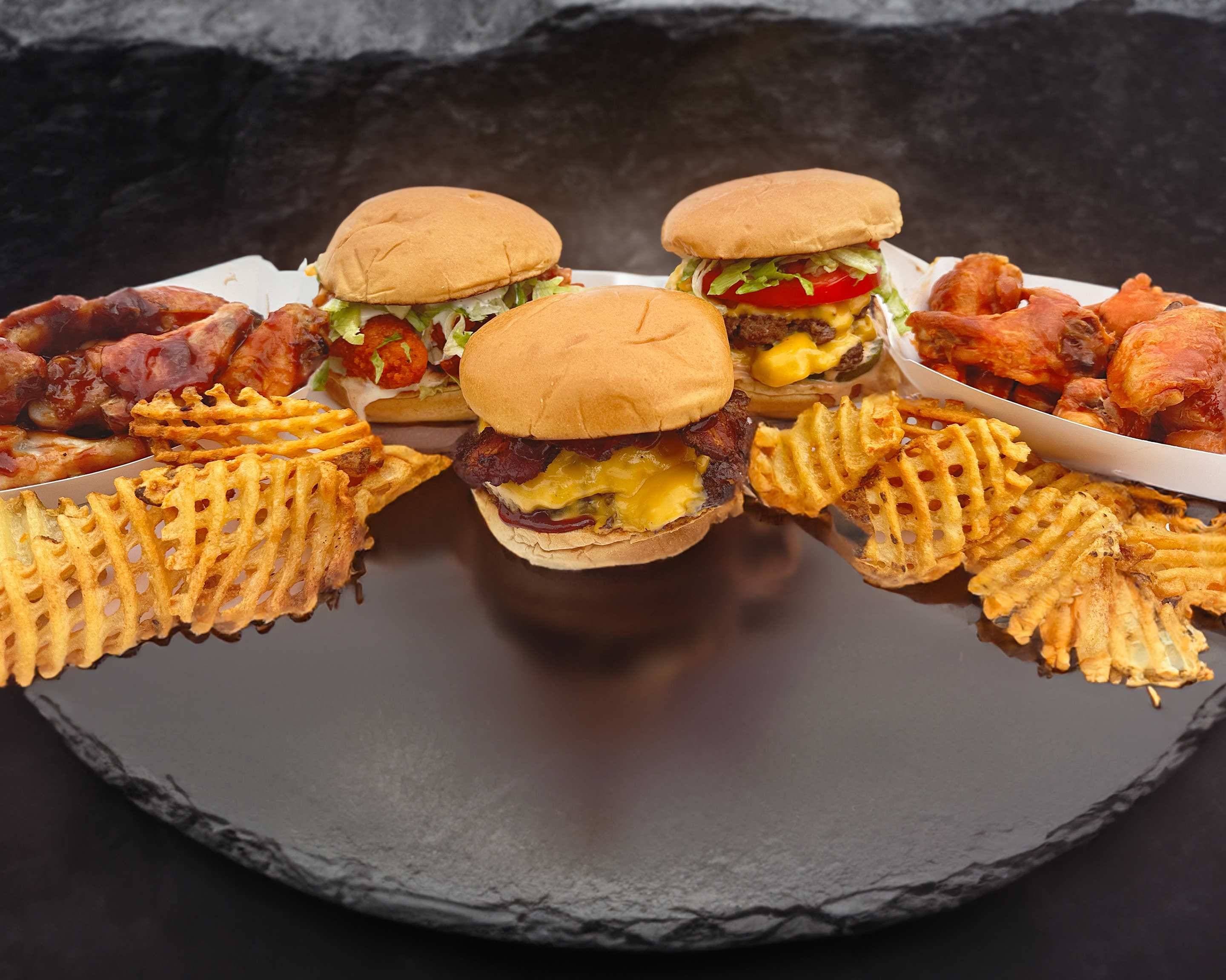 Rebel Burgers & Wings — Loud-sauce wings and burgers built to stack.
